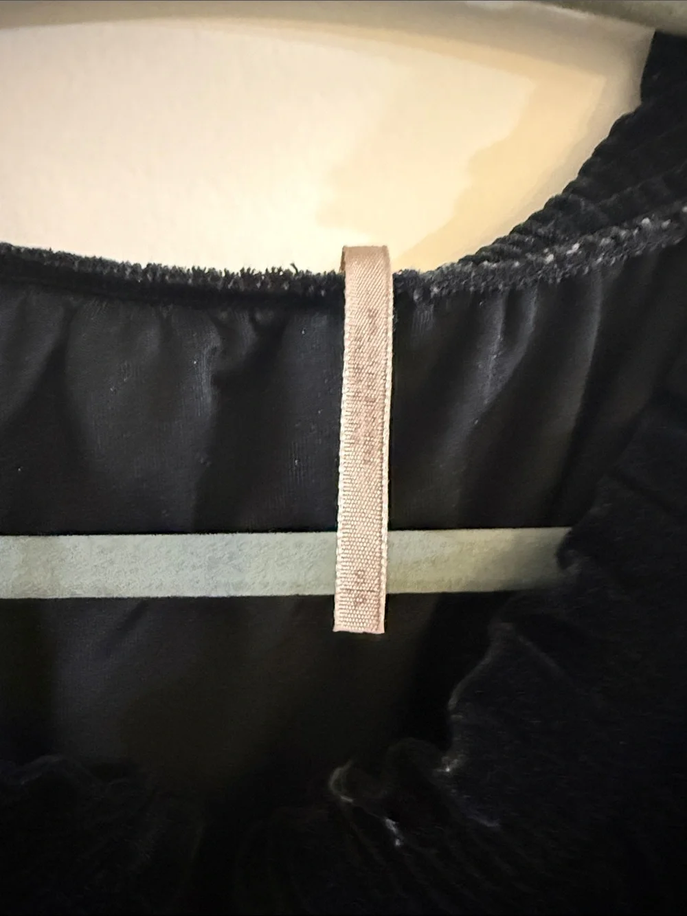 Free People Black Velvet Puff-Sleeve Women's Top